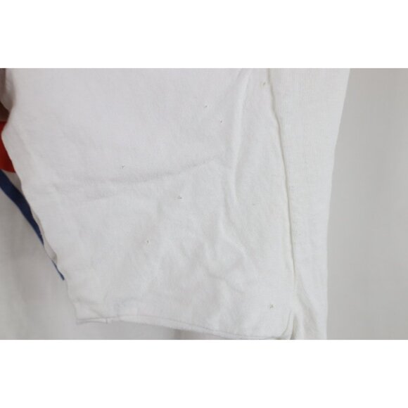 Vintage 90s Guess Mens OSFA Spell Out Big Logo Short Sleeve T-Shirt White USA - Picture 10 of 13